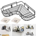 Stainless Steel Corner Shelf Organizer – No Drilling Kitchen & Bathroom Wall Shelf