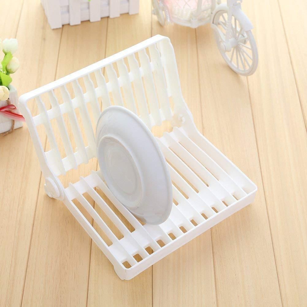 Folding Plastic Kitchen Dish Rack Stand