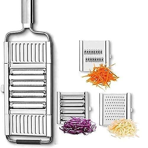 6-in-1 Stainless Steel Manual Vegetable Cutter – Multi-Blade Kitchen Slicer (Pack of 1)