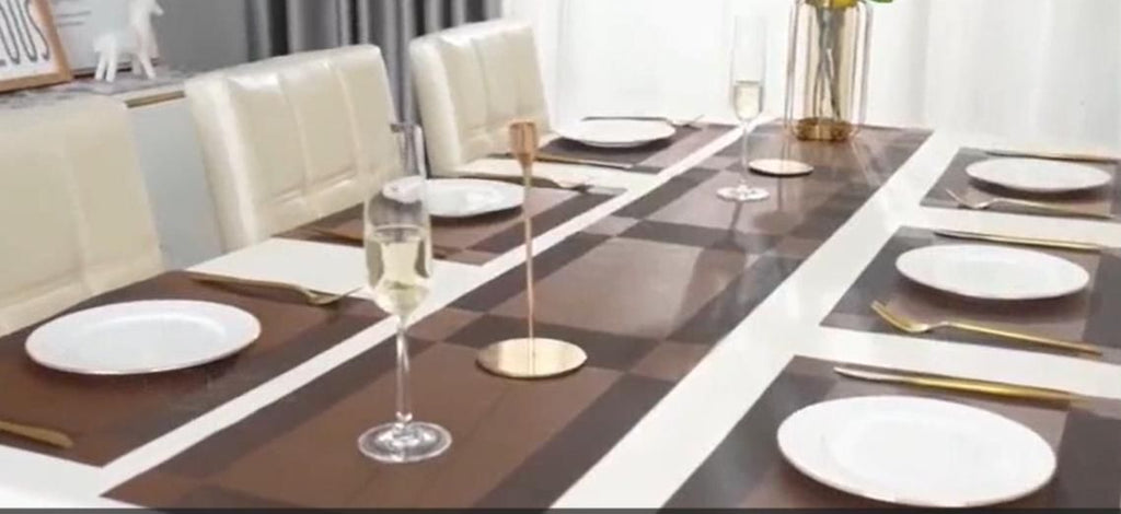 Anti-Skid PVC Placemats – Heat-Resistant Table Mats (Pack of 6)