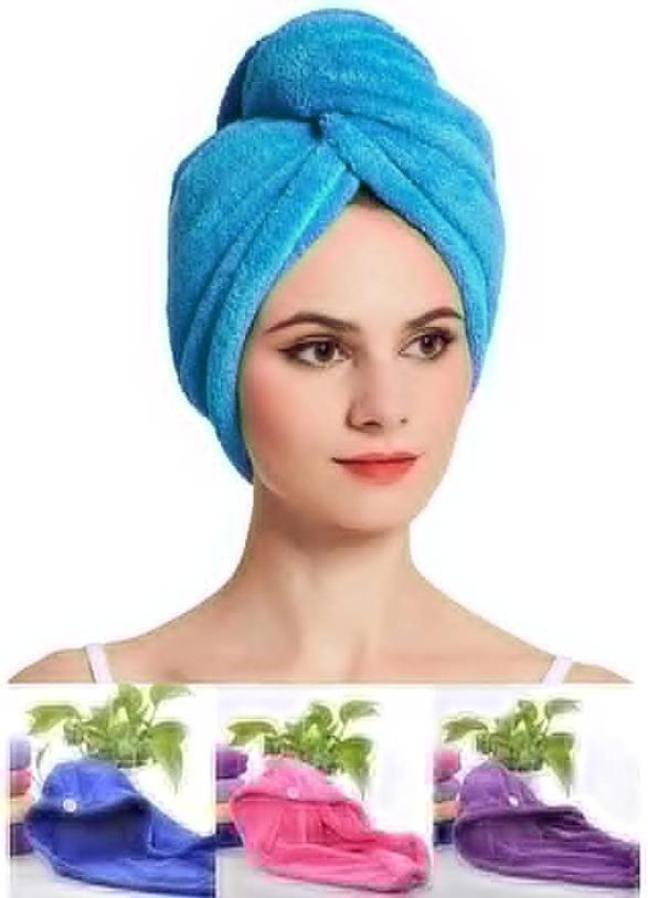 Super Absorbent Hair Towel Wrap – Quick Dry Magic Hair Drying Towel (Pack of 4, Multicolor)