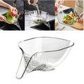 Drain Basket Funnel for Kitchen Sink – Clear Plastic Strainer (Pack of 1)