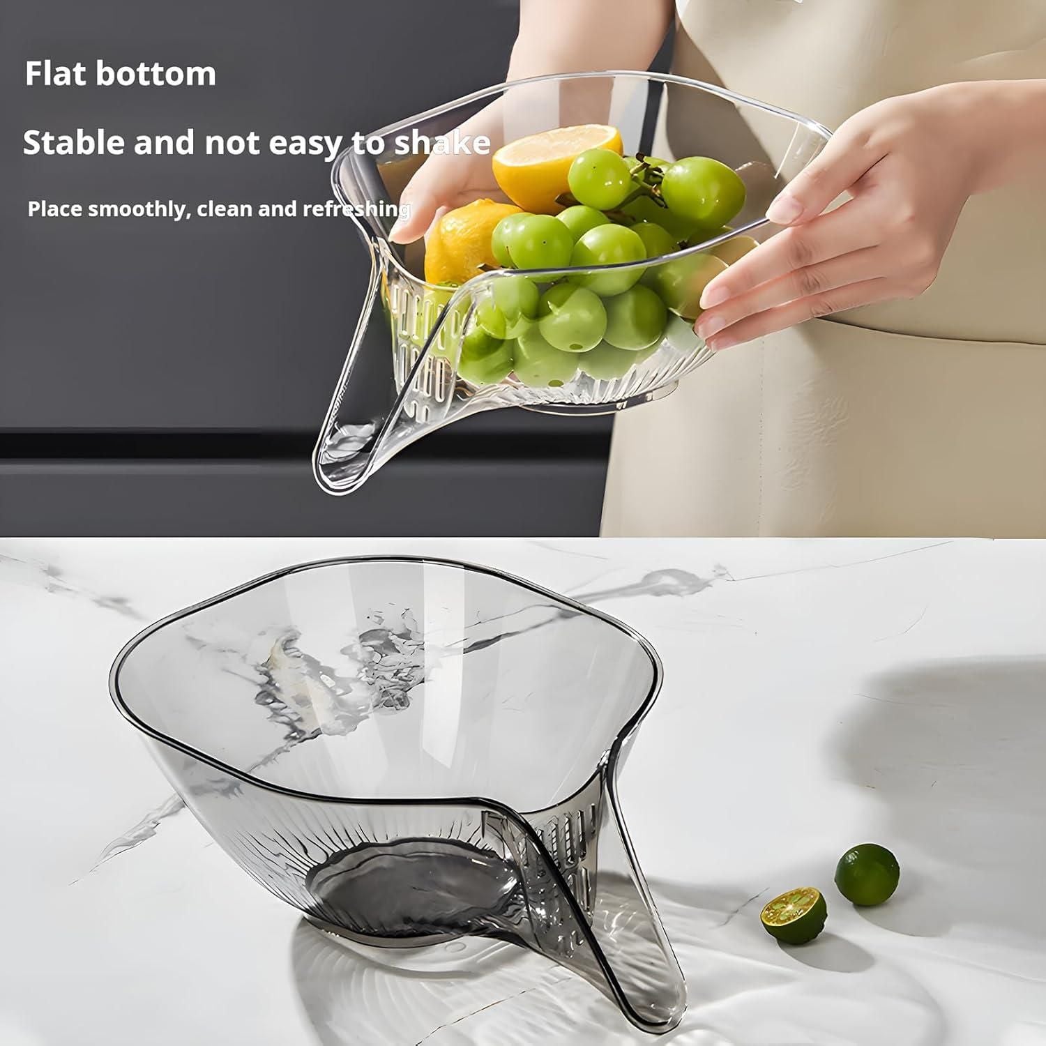 Drain Basket Funnel for Kitchen Sink – Clear Plastic Strainer (Pack of 1)