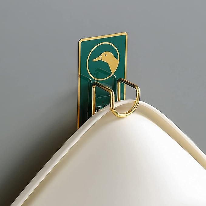 Wall Mounted Light Hanging Rack – Gold Finish Decorative Hooks (Pack of 2)