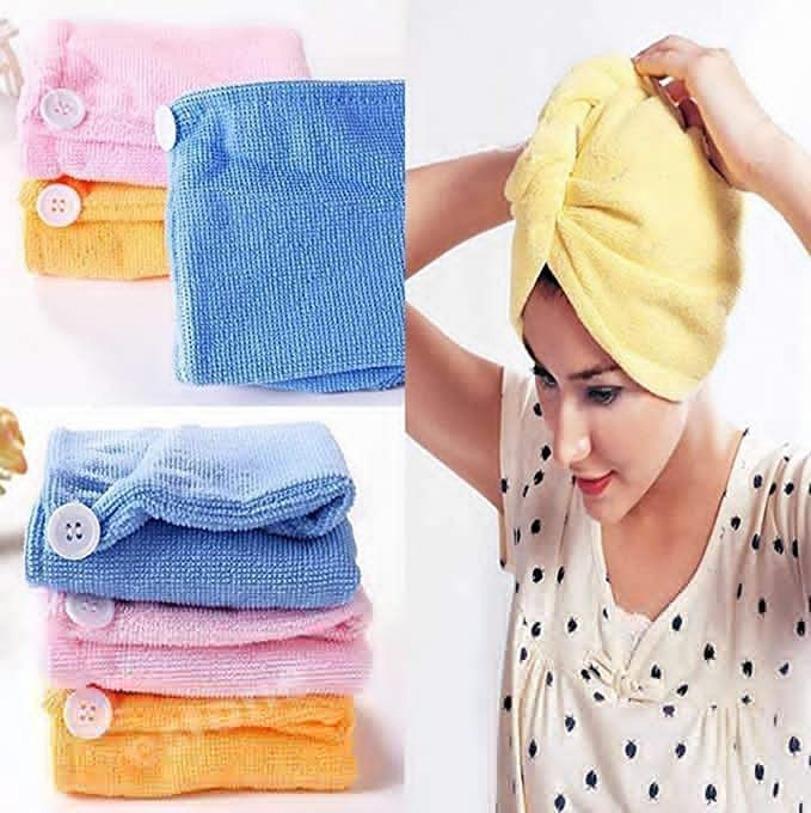 Super Absorbent Hair Towel Wrap – Quick Dry Magic Hair Drying Towel (Pack of 4, Multicolor)