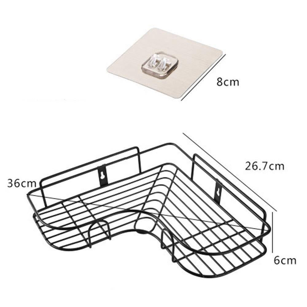 Stainless Steel Corner Shelf Organizer – No Drilling Kitchen & Bathroom Wall Shelf