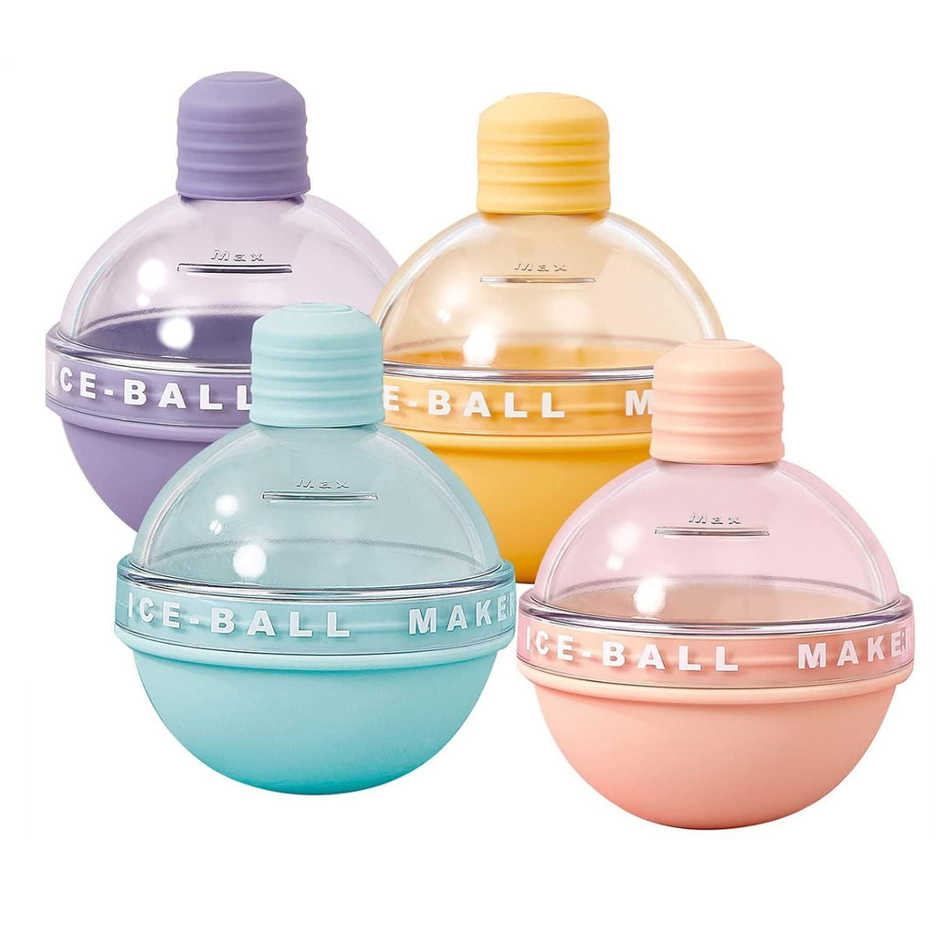 Ice Ball Maker 2.4" Big Ice Ball Mold – Cute Light Bulb Shape for Whiskey & Cocktails (Pack of 2)