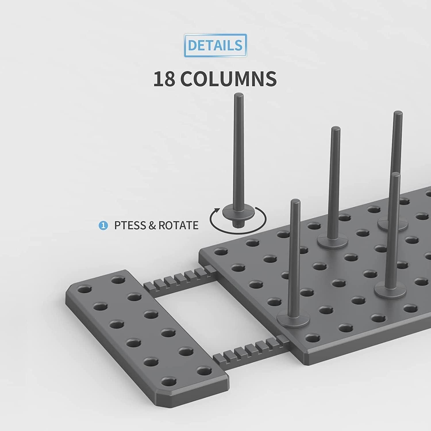Drain Shelf Dish Drying Rack – Kitchen Drawer Organizer (Plastic, Assorted Colors)