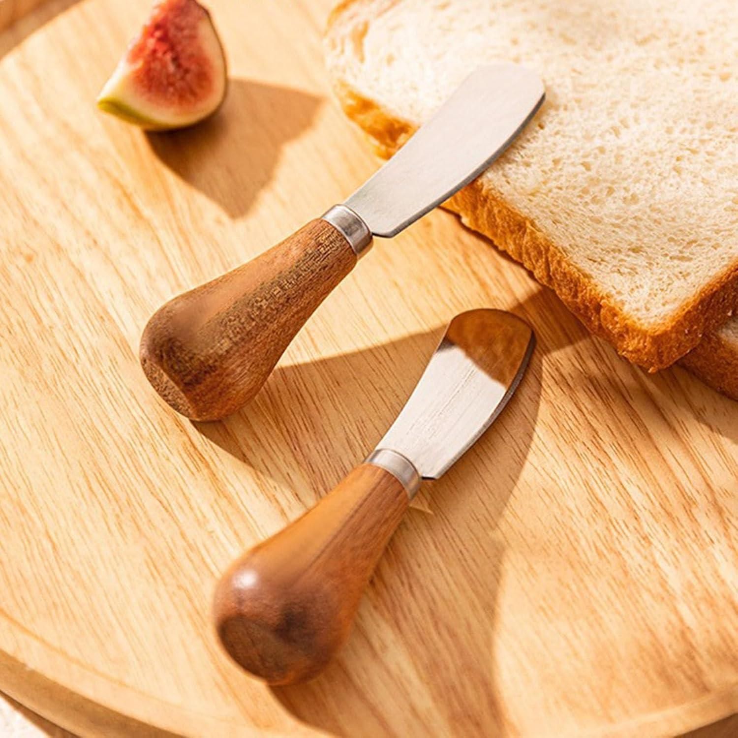 Stainless Steel Butter Knife with Wooden Handle – Pack of 2