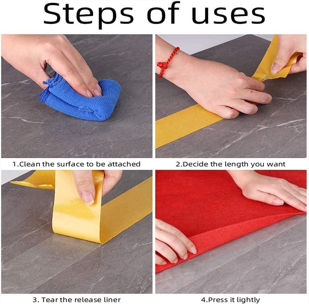 Double-Sided Carpet Tape – Heavy Duty, Removable Rubber Adhesive (Pack of 1)