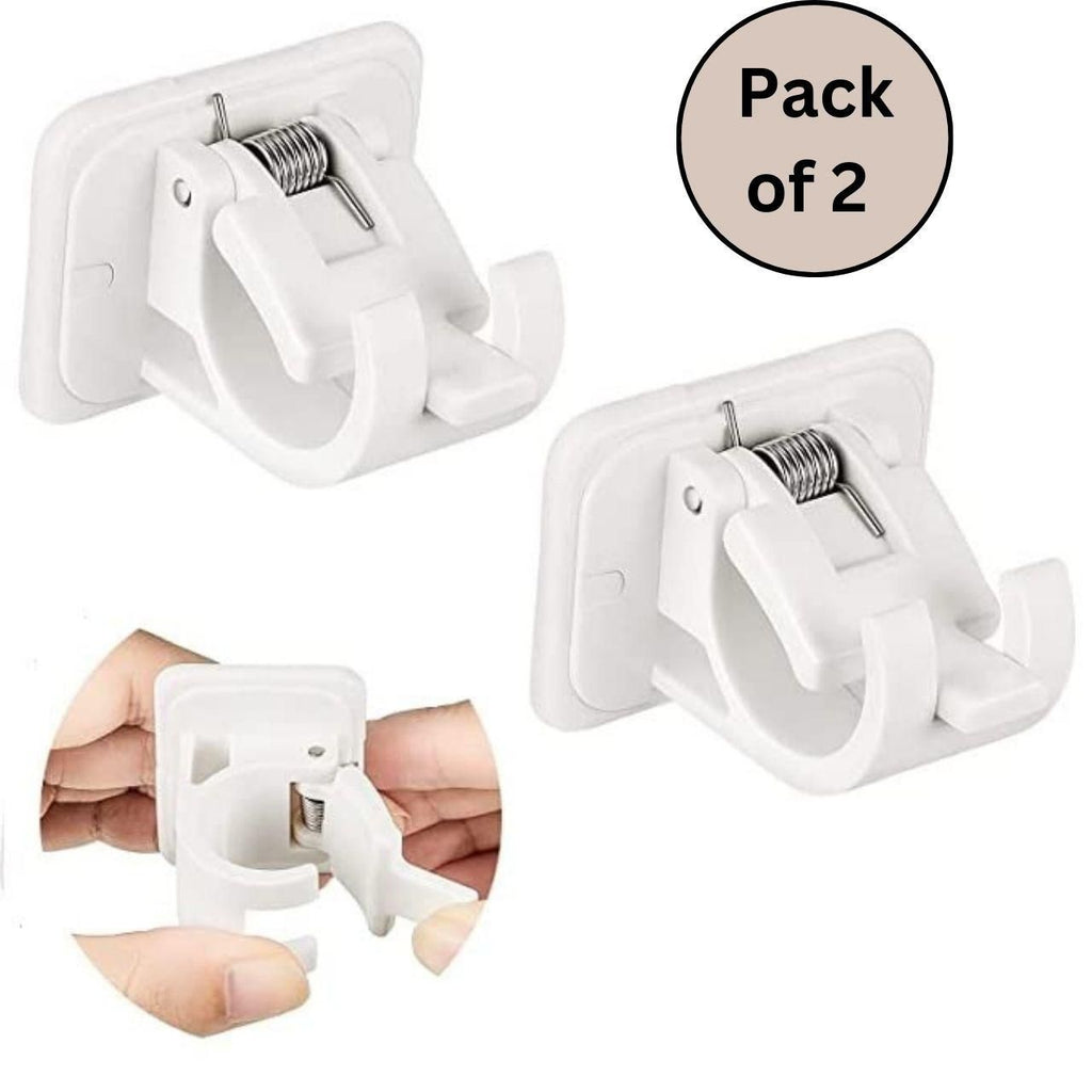 Self-Adhesive Instant Wall Mount Clip Hooks – Pack of 2