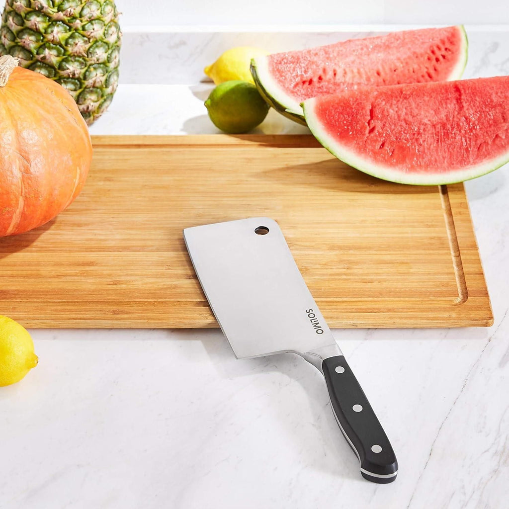 High-Carbon Stainless Steel Meat Cleaver – Sharp Butcher Knife with Ergonomic Handle
