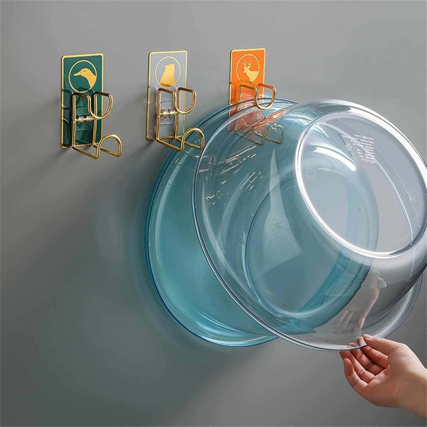 Wall Mounted Light Hanging Rack – Gold Finish Decorative Hooks (Pack of 2)