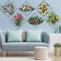 Home Wall Art Grid Flower Pattern Sticker – Assorted Design Wall Decals