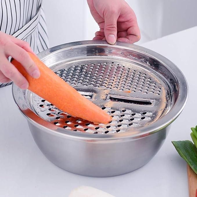 3-in-1 Stainless Steel Kitchen Drain Basket Set – Strainers for Sink & Kitchen