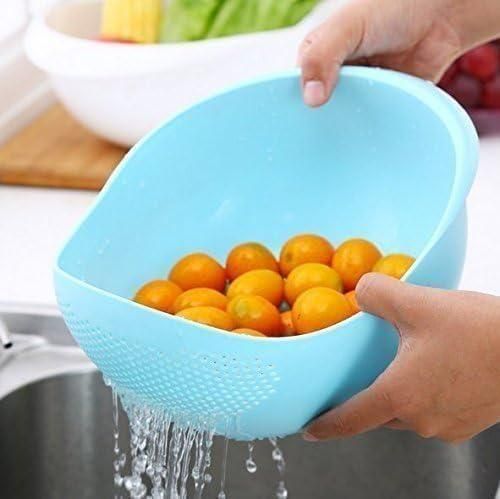 Food Washing Bowl and Strainer – Plastic Multipurpose Kitchen Colander (Pack of 1)