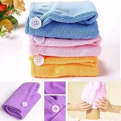 Super Absorbent Hair Towel Wrap – Quick Dry Magic Hair Drying Towel (Pack of 4, Multicolor)