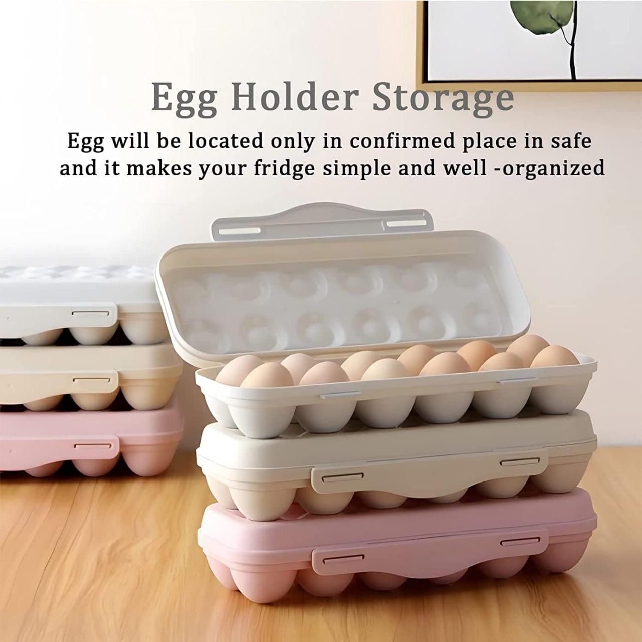 Stackable BPA-Free Egg Holder Tray – Kitchen Storage Organizer