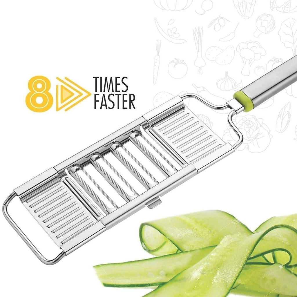 6-in-1 Stainless Steel Manual Vegetable Cutter – Multi-Blade Kitchen Slicer (Pack of 1)