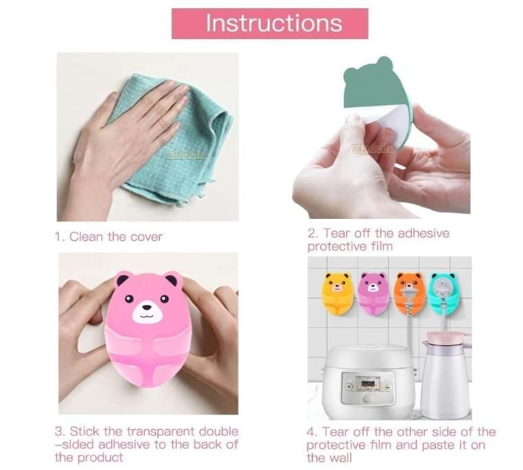 Hanging Adhesive Kitchen Hooks – Pack of 8 Stainless Steel Wall-Mount Hooks