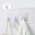 Transparent Seamless Self-Adhesive Hooks – Waterproof Heavy Duty (Pack of 6)