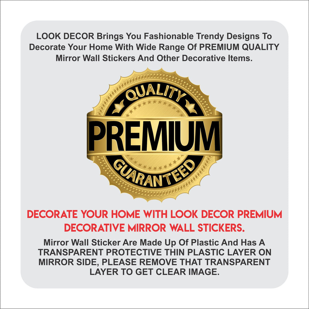 3D Acrylic Mirror Wall Stickers – Square Golden Decorative Wall Tiles