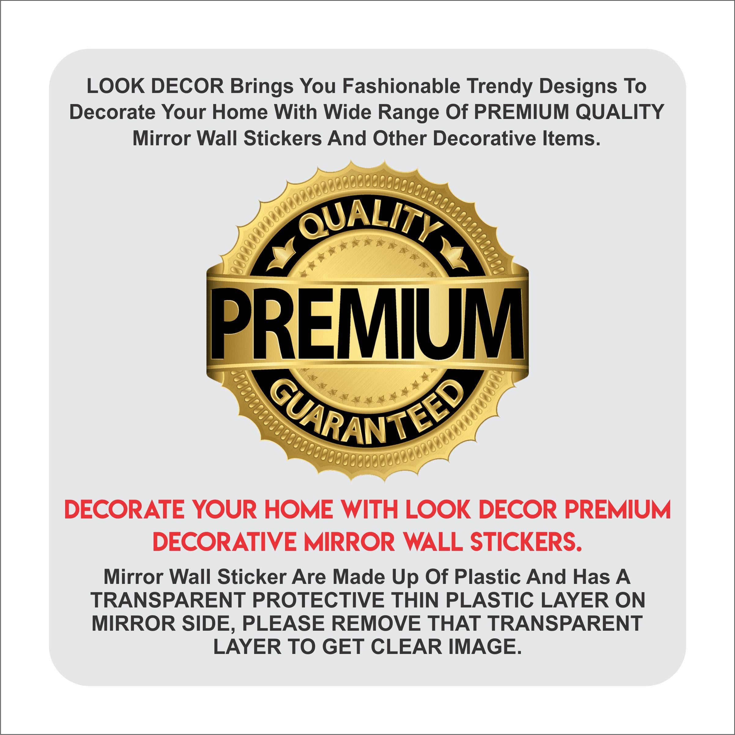 3D Acrylic Mirror Wall Stickers – Square Golden Decorative Wall Tiles