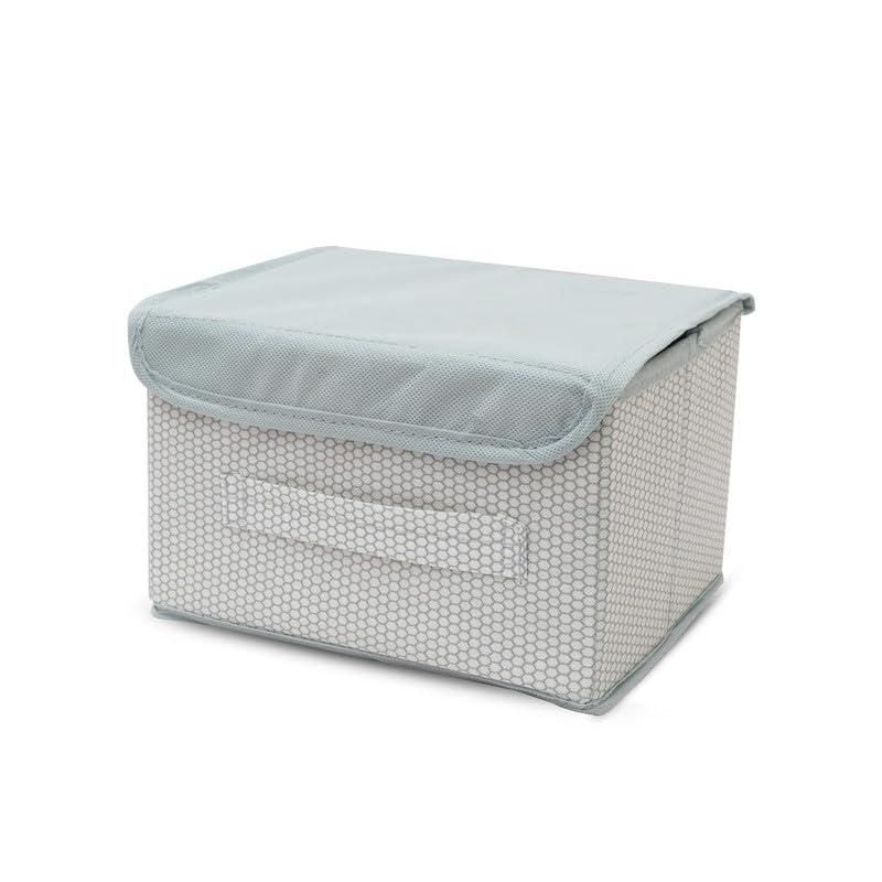 Foldable Fabric Storage Basket with Lid & Handle – Stackable Organizer (Pack of 2)