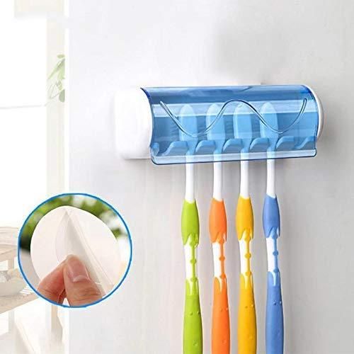 Self-Adhesive Wall Mounted Toothbrush Holder with Cover