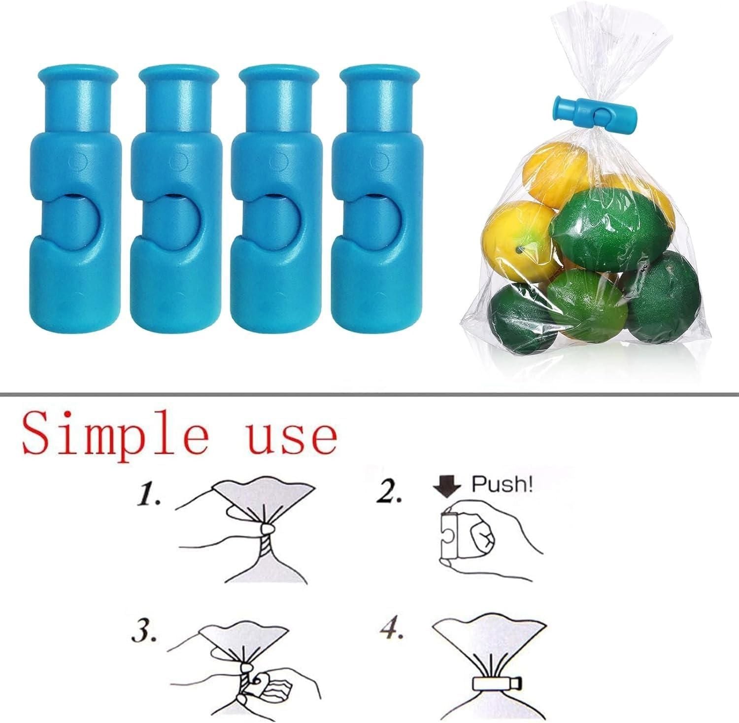 Plastic Food Sealing Clips – Airtight Bag Clips (Pack of 6)